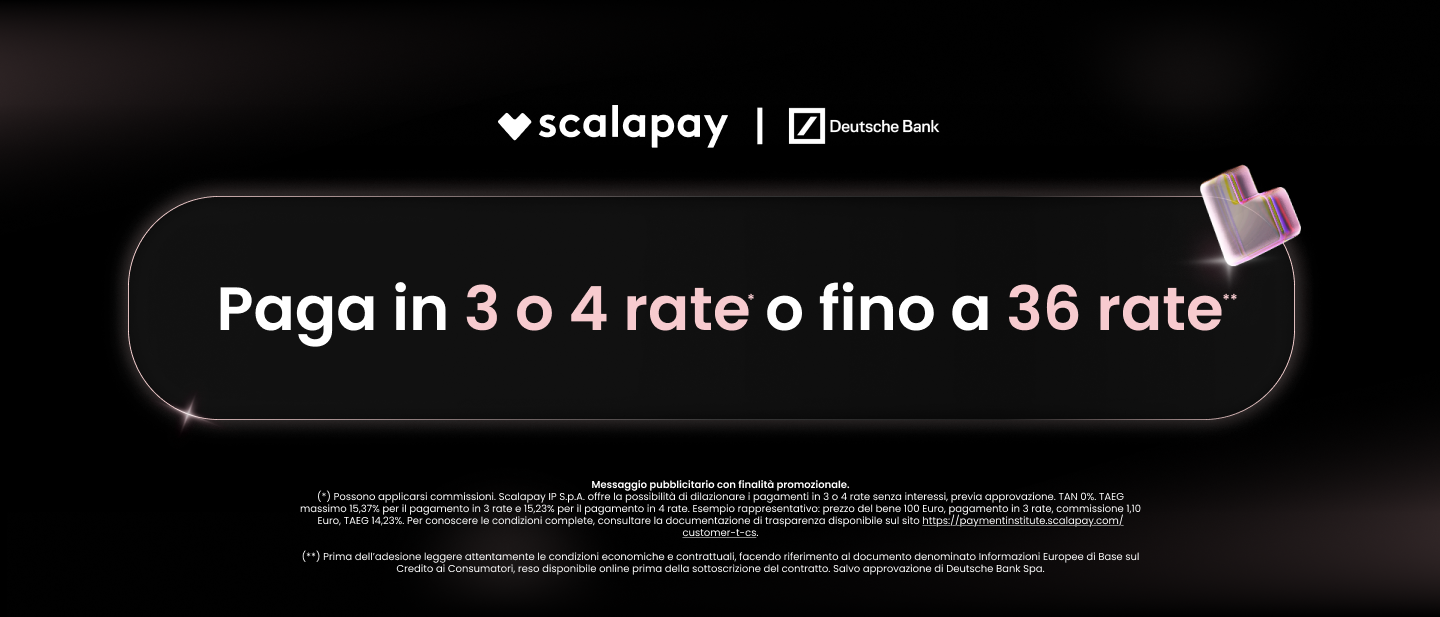 Scalapay banner 36 rate Scalapay banner 36 rate